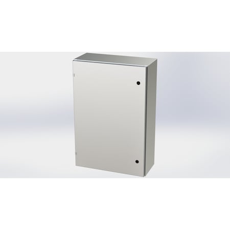 Saginaw Control & Engineering 1/4 Turn Latch Electrical Enclosures, 36 in H, 10 in D, 24 in W, NEMA 3R, 4, 4X, 12, 13 SCE-36EL2410SSLP